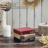 Let Freedom Ring Block Sign w/American Map-Lange General Store