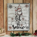 Let It Snow Snowman Framed Sign-Lange General Store