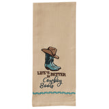 Life's Better In Cowboy Boots Dishtowel-Lange General Store