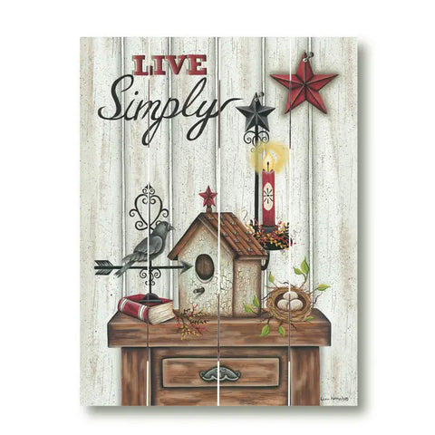 Live Simply Rustic Pallet Art-Lange General Store