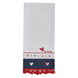 Love Hearts & Poms Towel-Lange General Store