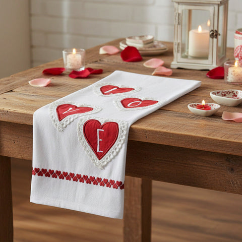 Love Hearts Towel-Lange General Store