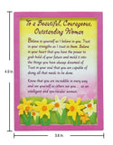 Magnet With Easel Back - To a Beautiful, Courageous, Outstanding Woman-Lange General Store