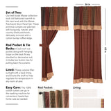 Maisie Patchwork Short Panel Curtains-Lange General Store