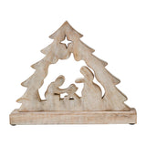 Manger Nativity Scene Wooden Figurine-Lange General Store