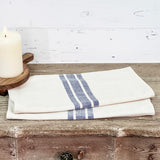 Market Place Blue Grain Sack Stripe Tablemat Set of 2-Lange General Store