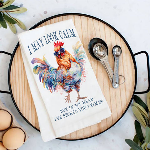 May Look Calm Flour Sack Towel-Lange General Store
