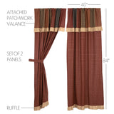 Mayzie Patchwork Panel Curtains-Lange General Store