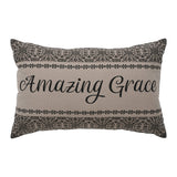 Medallion Black Tan Jacquard Amazing Grace Pillow-Lange General Store