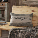 Medallion Black Tan Jacquard Amazing Grace Pillow-Lange General Store