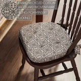 Medallion Black Tan Jacquard Chair Pad-Lange General Store