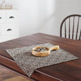 Medallion Black Tan Jacquard Indoor/Outdoor Table Toppers - Lange General Store