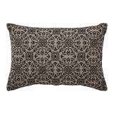 Medallion Black Tan Jacquard Pillow-Lange General Store