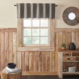 Medallion Black Tan Jacquard Valance-Lange General Store