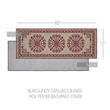 Medallion Burgundy Tan Jacquard Bath Mats