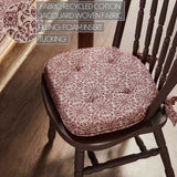 Medallion Burgundy Tan Jacquard Chair Pad-Lange General Store