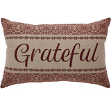 Medallion Burgundy Tan Jacquard Grateful Pillow