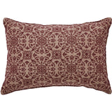 Medallion Burgundy Tan Jacquard Pillow 9.5x14