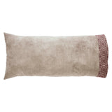 Medallion Burgundy Tan Jacquard Pillow Cases Set
