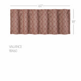 Medallion Burgundy Tan Jacquard Valance