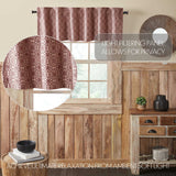 Medallion Burgundy Tan Jacquard Valance