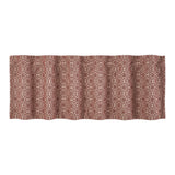 Medallion Burgundy Tan Jacquard Valance