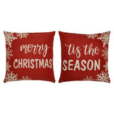 Merry Christmas & Tis The Season Pillow Cover Set of 2