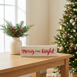 Merry and Bright Block Sign square lifestyle image