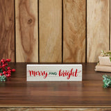 Merry and Bright Block Sign-Lange General Store