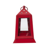 Metal Lantern Barn Red Tealight Holder 7x4.5x4.5-Lange General Store