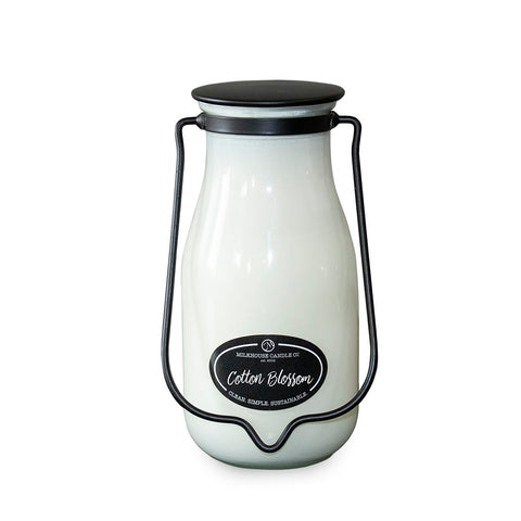 Milk Bottle Candle - Cotton Blossom-Lange General Store