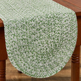 Mint & White Braided Table Runner-Lange General Store