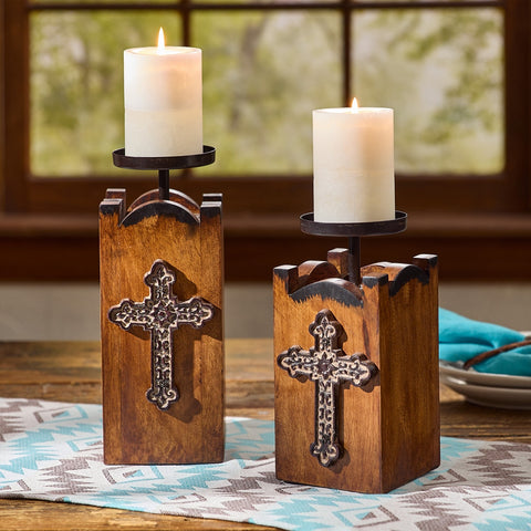 Mission Pillar Candle Holders