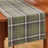 Moonbeam & Olive Plaid Table Runners