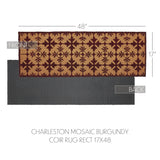 Mosaic Burgundy Door Mats-Lange General Store