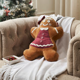 Mrs. Gingerbread Appliqued Pillow-Lange General Store