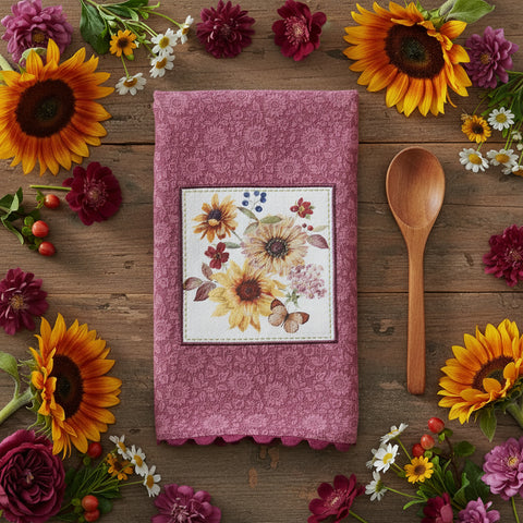Mulberry Bloom Patch Tea Towel