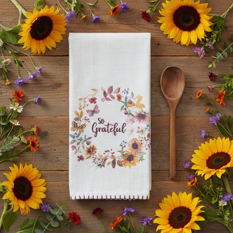 Mulberry Bloom Slub Tea Towel