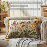 Mushroom Puff Embroidered Pillow-Lange General Store