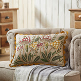 Mushroom Puff Embroidered Pillow-Lange General Store
