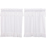 Muslin Ruffled Bleached White Ruffled Tiers-Lange General Store