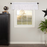 Muslin Ruffled Bleached White Valance - Lange General Store