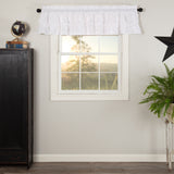 Muslin Ruffled Bleached White Valance - Lange General Store