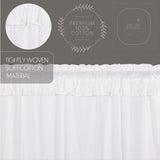 Muslin Ruffled Bleached White Valance