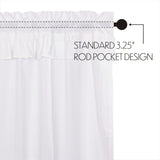 Muslin Ruffled Bleached White Valance