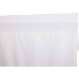 Muslin Ruffled Bleached White Valance