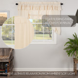 Muslin Ruffled Unbleached Natural Swag Curtains