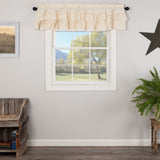 Muslin Ruffled Unbleached Natural Valance - Lange General Store