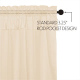 Muslin Ruffled Unbleached Natural Valance