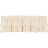 Muslin Ruffled Unbleached Natural Valance